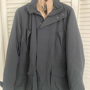 Burberry London Mens 54 Dark Blue 2-in-1 Performance Jacket